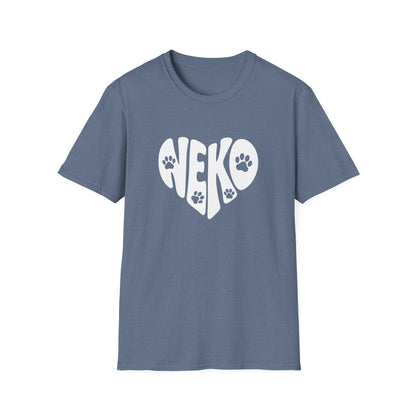 Neko Japanese Word with Cat Paws Heart Shape Design T-Shirt