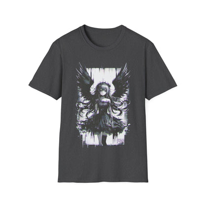 Fallen Angel Japanese Anime Girl with Wings Manga T-Shirt
