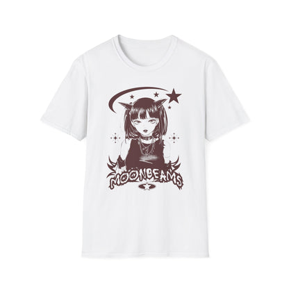 Anime Style MOONBEAMS Goth Design Japanese Waifu Inspired T-Shirt