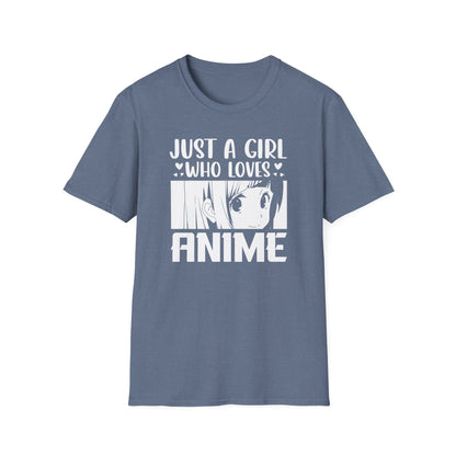 Just A Girl Who Loves Anime Otaku Waifu Style T-Shirt