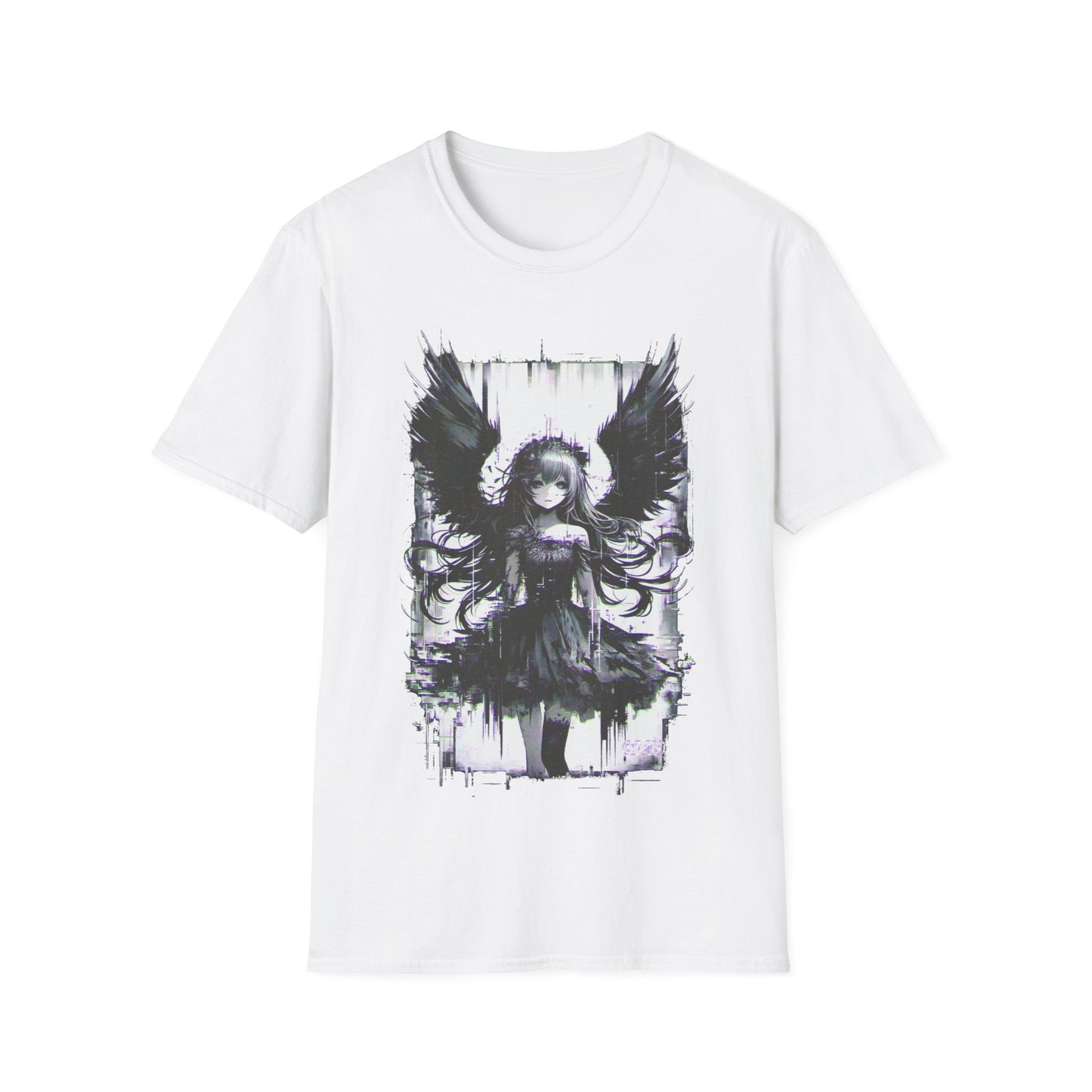 Fallen Angel Japanese Anime Girl with Wings Manga T-Shirt