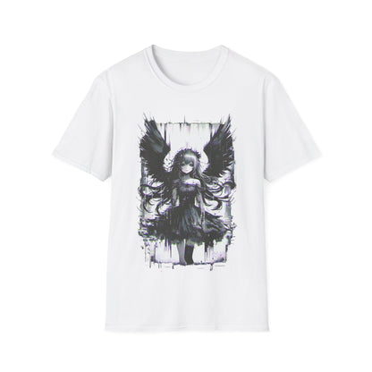 Fallen Angel Japanese Anime Girl with Wings Manga T-Shirt
