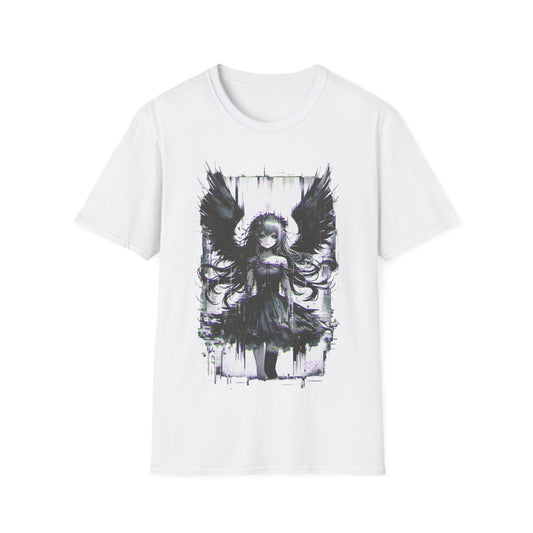 Fallen Angel Japanese Anime Girl with Wings Manga T-Shirt