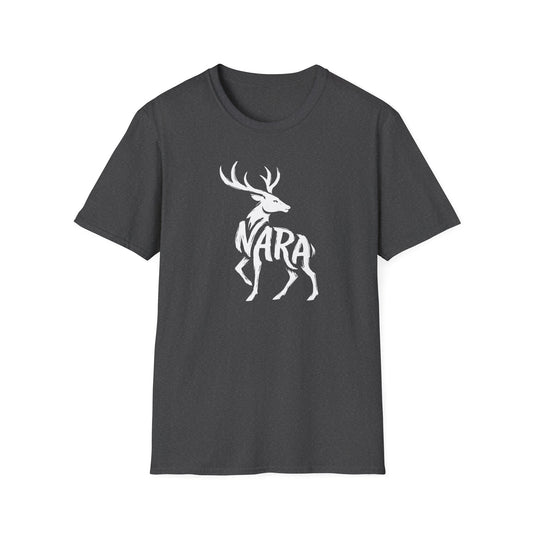 Brushstroke Deer Nara Japan Silhouette Graphic Art T-Shirt