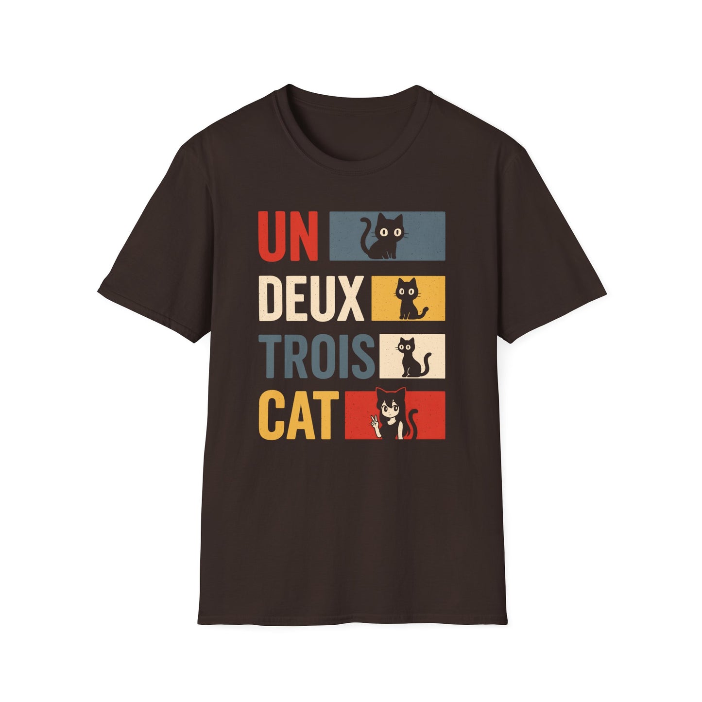 Un Deux Trois Cat - Anime Catgirl Tee