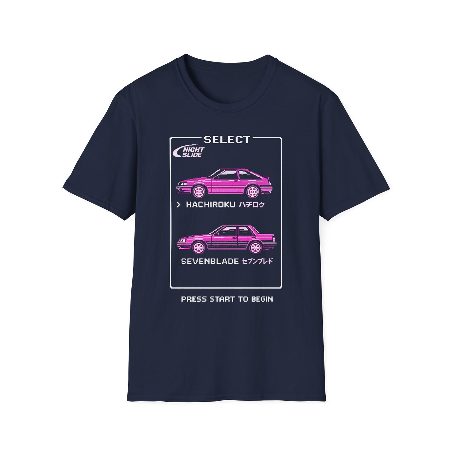 Select Your Ride Arcade Retro Night Slide Gaming T-Shirt