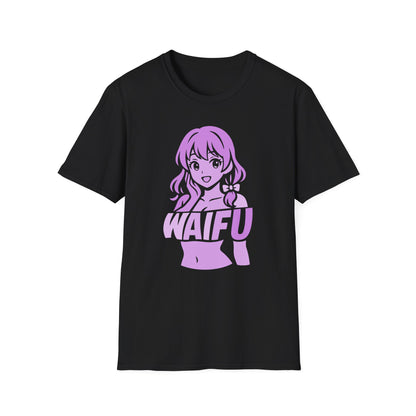 Anime Girl Otaku Waifu Text Illustration Graphic T-Shirt