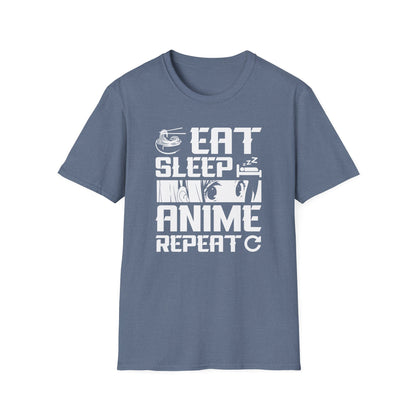 Eat Sleep Anime Repeat Otaku Lifestyle Graphic Japan T-Shirt