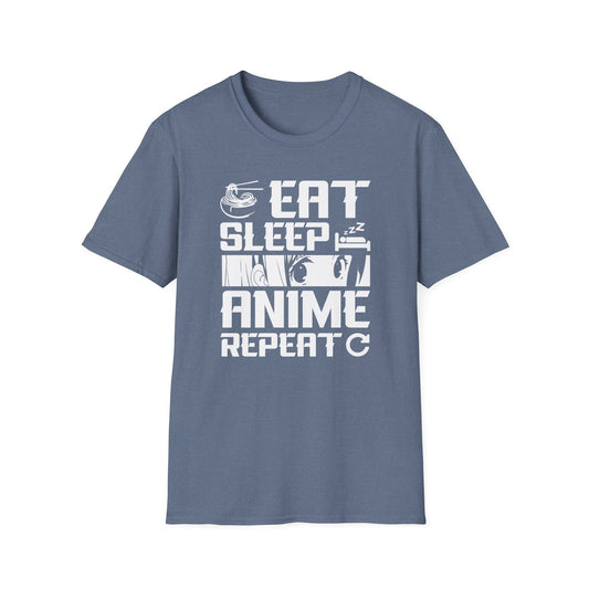 Eat Sleep Anime Repeat Otaku Lifestyle Graphic Japan T-Shirt