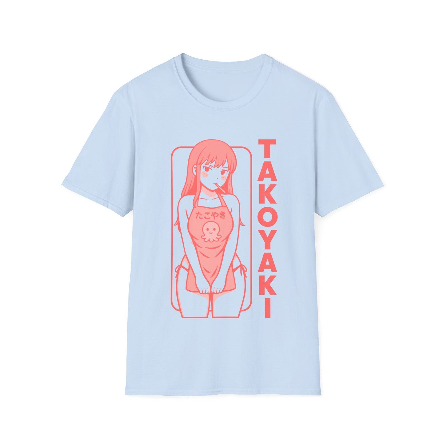 Takoyaki Lover Anime Girl Retro Japanese Style Design T-Shirt