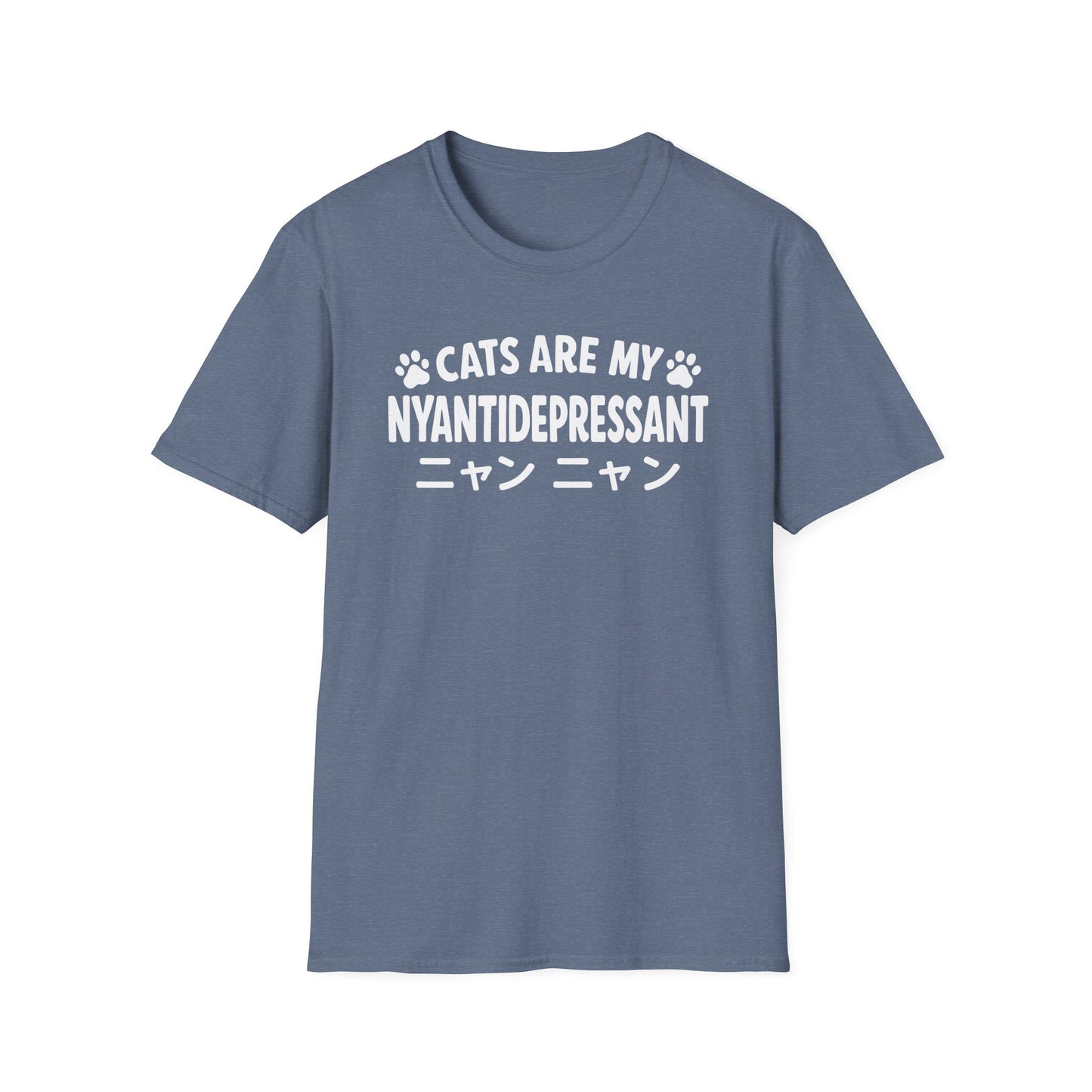 Cats Are My Nyantidepressant Cat Lover Design T-Shirt