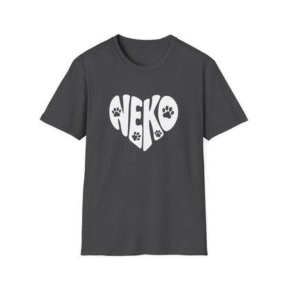 Neko Japanese Word with Cat Paws Heart Shape Design T-Shirt