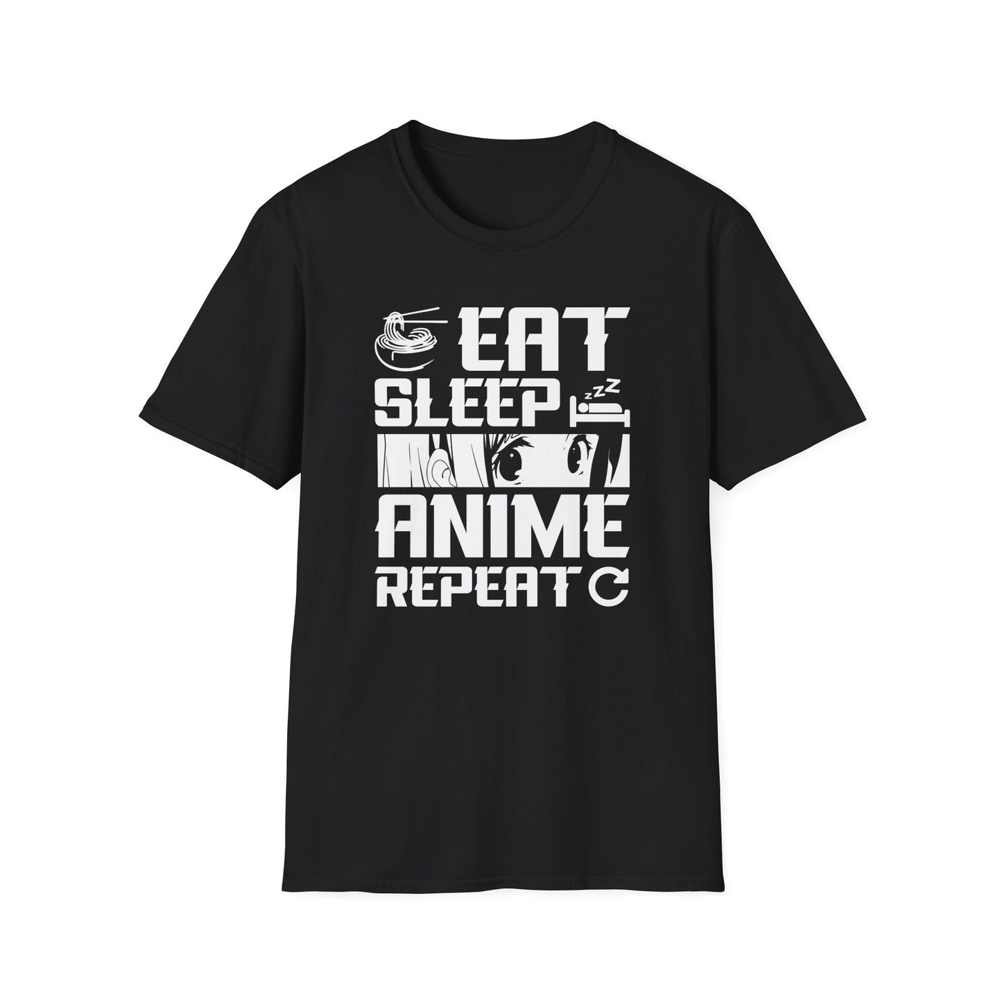 Eat Sleep Anime Repeat Otaku Lifestyle Graphic Japan T-Shirt