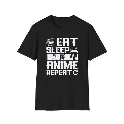 Eat Sleep Anime Repeat Otaku Lifestyle Graphic Japan T-Shirt