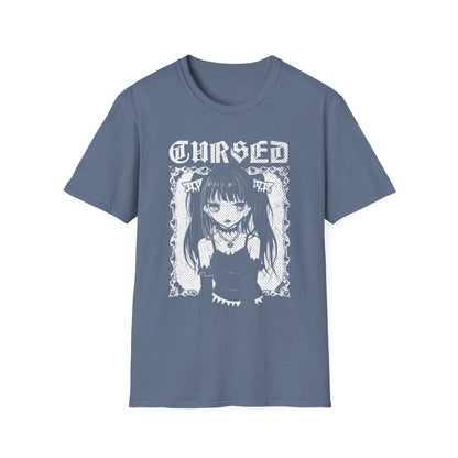 Cursed Anime Girl Aesthetic Otaku Vaporwave Nekocore T-Shirt