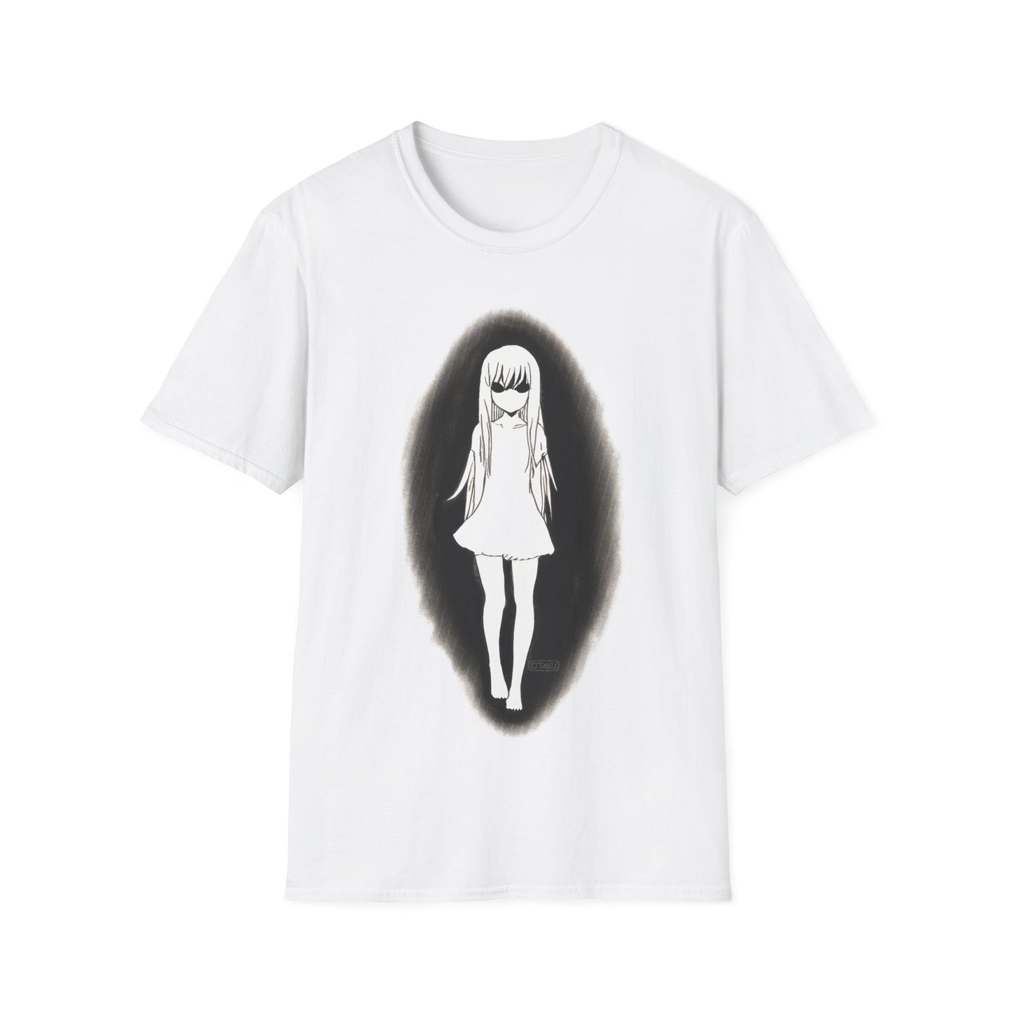 Kawaii Anime Girl Expressing Sadness Minimalistic T-Shirt