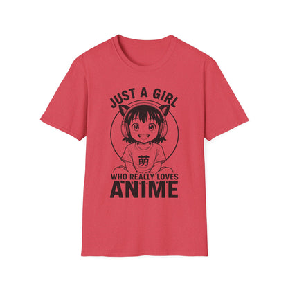 Just A Girl Anime Lover Japan Manga Fan Aesthetic T-Shirt