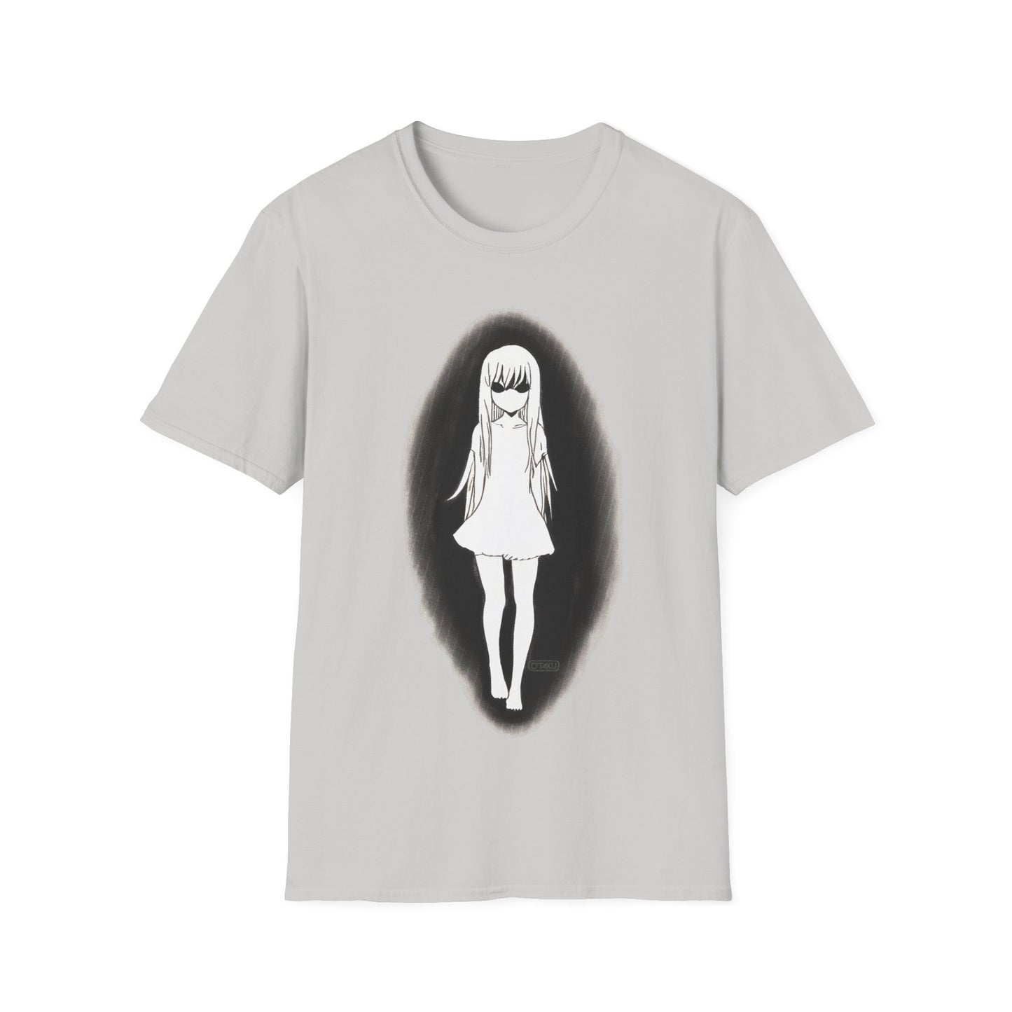 Kawaii Anime Girl Expressing Sadness Minimalistic T-Shirt