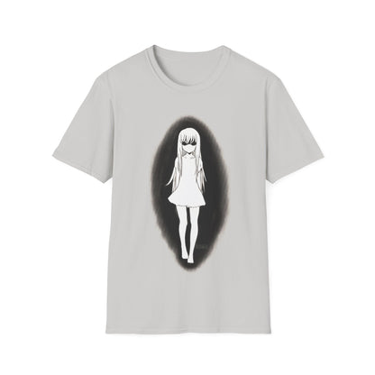 Kawaii Anime Girl Expressing Sadness Minimalistic T-Shirt