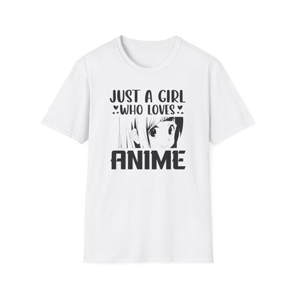 Just A Girl Who Loves Anime Otaku Waifu Style T-Shirt