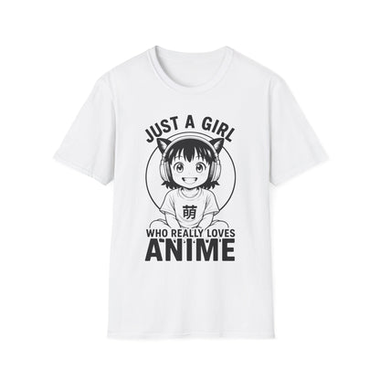 Just A Girl Anime Lover Japan Manga Fan Aesthetic T-Shirt