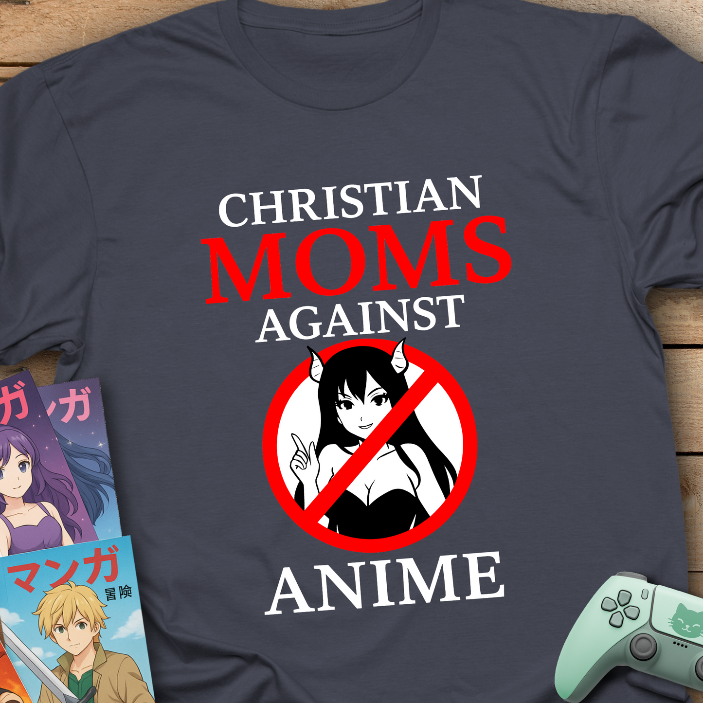 Christian Moms Against Anime - Funny Otaku T-Shirt