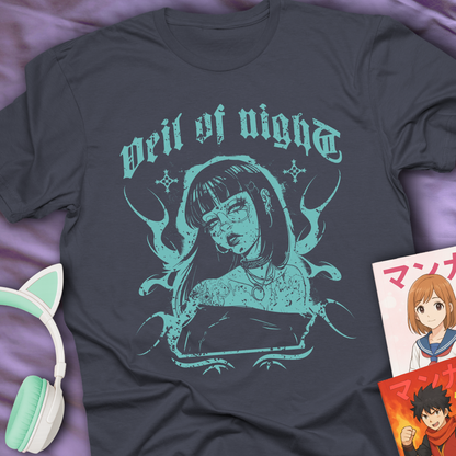 Veil of Night - Gothic Anime Girl T-Shirt
