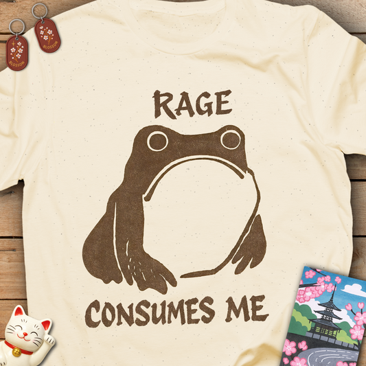 Rage Consumes Me - Japanese Frog T-Shirt