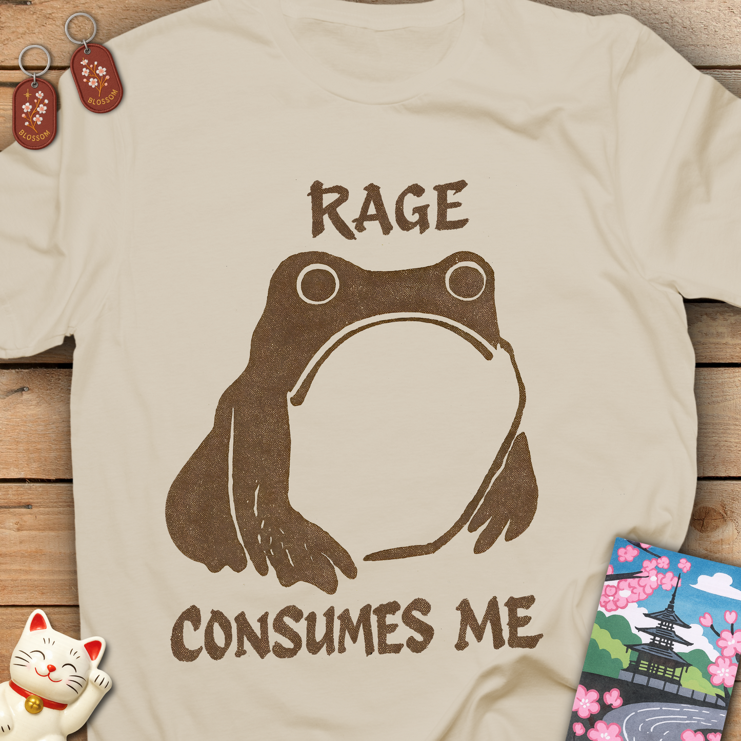 Rage Consumes Me - Japanese Frog T-Shirt